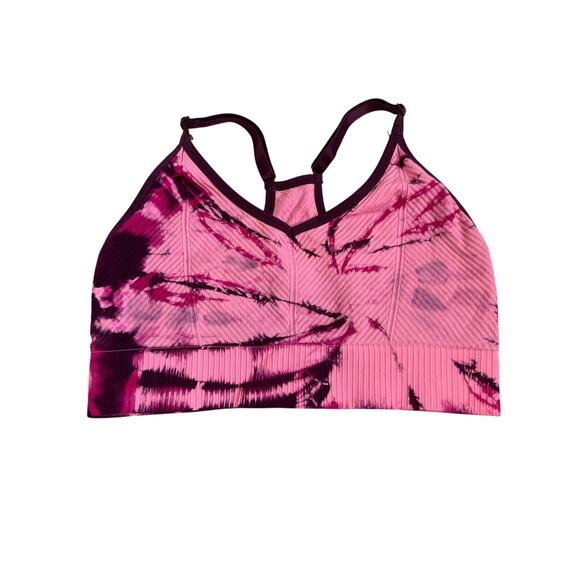 Victoria Secret Pink Intimates Pink Tie Dye Bra Cups Removed Large - Picture 1 of 3
